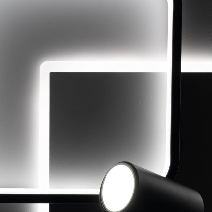 BRILAGI - UNITY LED dimmable ceiling light LED/75W/230V + 1xGU10/3W 3000-6000K 50x50 cm white/black + remote control