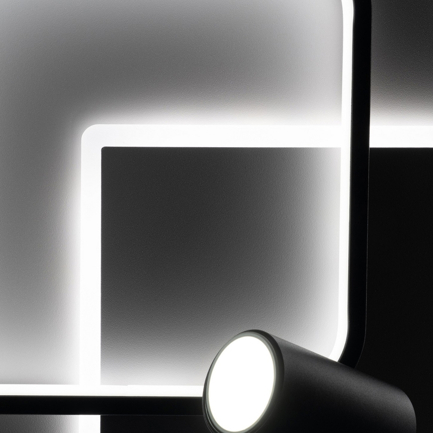BRILAGI - UNITY LED dimmable ceiling light LED/75W/230V + 1xGU10/3W 3000-6000K 50x50 cm white/black + remote control