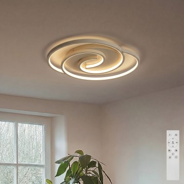 BRILAGI - Dimmable LED ceiling light VELO LED/70W/230V 3000-6500K 38x47.8 cm beige + remote control