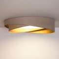 BRILAGI - Dimmable LED ceiling light VELVET TWIST LED/36W/230V 3000-6000K Ø 65 cm Wi-Fi Tuya Beacon beige/gold + remote control