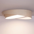 BRILAGI - Dimmable LED ceiling light VELVET TWIST LED/36W/230V 3000-6000K Ø 65 cm Wi-Fi Tuya Beacon beige + remote control