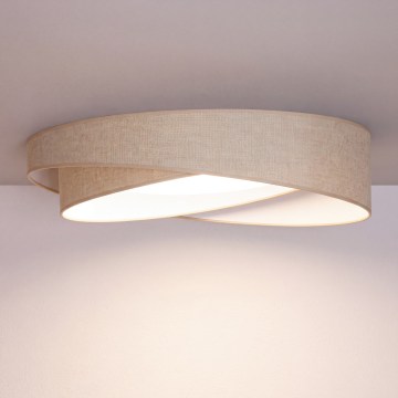 BRILAGI - Dimmable LED ceiling light VELVET TWIST LED/36W/230V 3000-6000K Ø 65 cm Wi-Fi Tuya Beacon beige + remote control