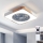 Brilagi - Dimmable LED ceiling light with fan LED/38W/230V 3000-6500K 50x50 cm white/oak + remote control