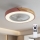 Brilagi - Dimmable LED Ceiling Light with Integrated Fan, 38W, 230V, 3000–6500K, Ø 50 cm, Pink/Oak + Remote Control