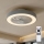 Brilagi - Dimmable LED ceiling light with integrated fan LED/38W/230V 3000-6500K Ø 50 cm gray + remote control