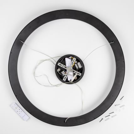 Brilagi - FALCON II Cable‑Suspended Dimmable LED Pendant Light LED/108W/230V 3000–6500K Ø 80 cm Black + Remote Control