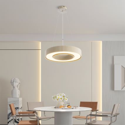 Brilagi - LED Dimmable Pendant Light on Cable LUMIX LED/48W/230V 3000-6000K beige Ø 50 cm + Remote Control