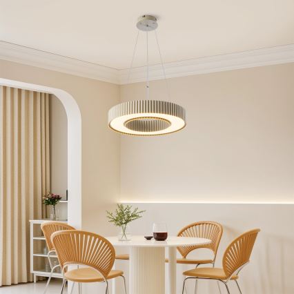 Brilagi - LED Dimmable Pendant Light on Cable LUMIX LED/48W/230V 3000-6000K beige Ø 50 cm + Remote Control