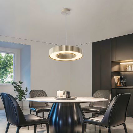 Brilagi - LED Dimmable Pendant Light on Cable LUMIX LED/48W/230V 3000-6000K beige Ø 50 cm + Remote Control