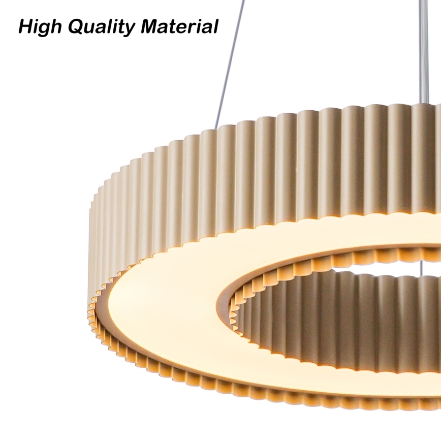 Brilagi - LED Dimmable Pendant Light on Cable LUMIX LED/48W/230V 3000-6000K beige Ø 50 cm + Remote Control