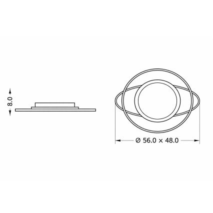 Brilagi - LED Dimmable Children's Ceiling Light ASTRO LED/68W/230V 3000-6000K + Remote Control