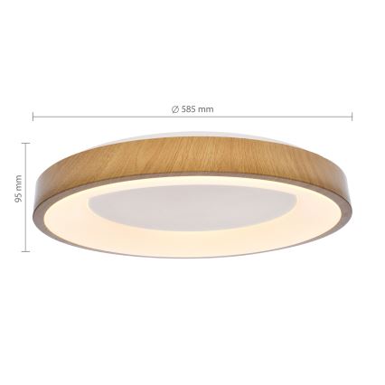 Brilagi - DORIA LED Dimmable Ceiling Light LED/60W/230V 3000-6500K Ø 60 cm + Remote Control