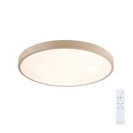 Brilagi - GLASS POOL DOUBLE LED Dimmable Ceiling Light 60W / 230V 3000–6000K 50 cm Beige + Remote Control