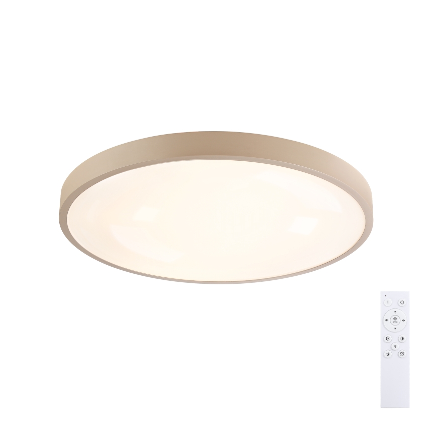 Brilagi - GLASS POOL DOUBLE LED Dimmable Ceiling Light 60W / 230V 3000–6000K 50 cm Beige + Remote Control