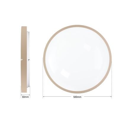 Brilagi - GLASS POOL DOUBLE LED Dimmable Ceiling Light 60W / 230V 3000–6000K 50 cm Beige + Remote Control