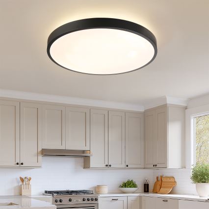 Brilagi - GLASS POOL DOUBLE Dimmable LED Ceiling Light 80W/230V, Tunable White 3000–6000K, 60 cm, Black + Remote Control