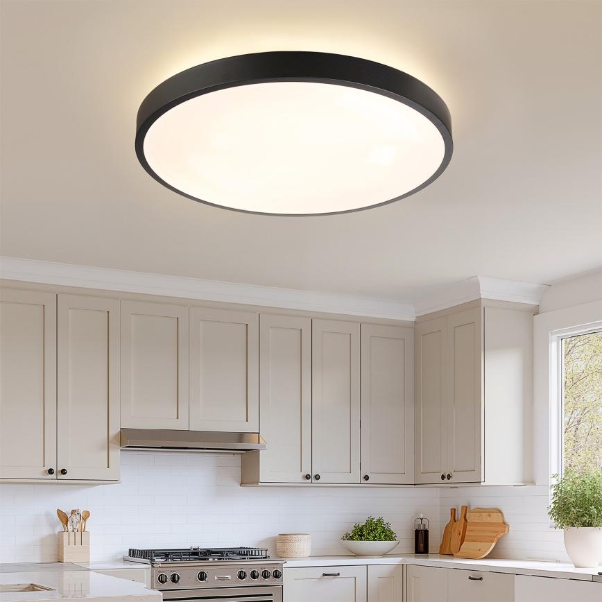 Brilagi - GLASS POOL DOUBLE Dimmable LED Ceiling Light 80W/230V, Tunable White 3000–6000K, 60 cm, Black + Remote Control