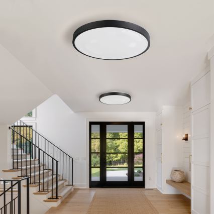 Brilagi - GLASS POOL DOUBLE Dimmable LED Ceiling Light 80W/230V, Tunable White 3000–6000K, 60 cm, Black + Remote Control