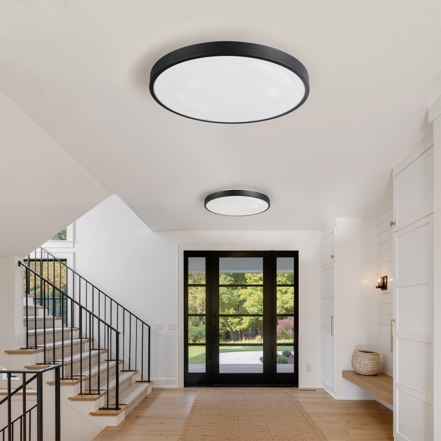 Brilagi - GLASS POOL DOUBLE Dimmable LED Ceiling Light 80W/230V, Tunable White 3000–6000K, 60 cm, Black + Remote Control