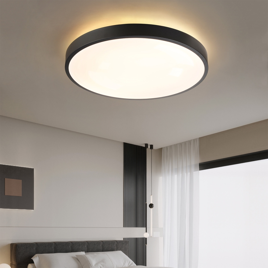 Brilagi - GLASS POOL DOUBLE Dimmable LED Ceiling Light 80W/230V, Tunable White 3000–6000K, 60 cm, Black + Remote Control