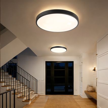 Brilagi - GLASS POOL DOUBLE Dimmable LED Ceiling Light 80W/230V, Tunable White 3000–6000K, 60 cm, Black + Remote Control