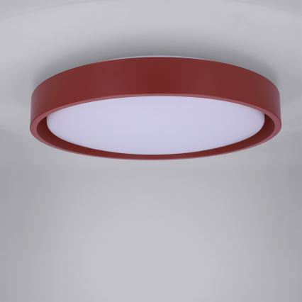 Brilagi - MATTEO LED Dimmable Ceiling Light, 48W (230V), 3000–6500K, Ø41 cm, Red + Remote Control