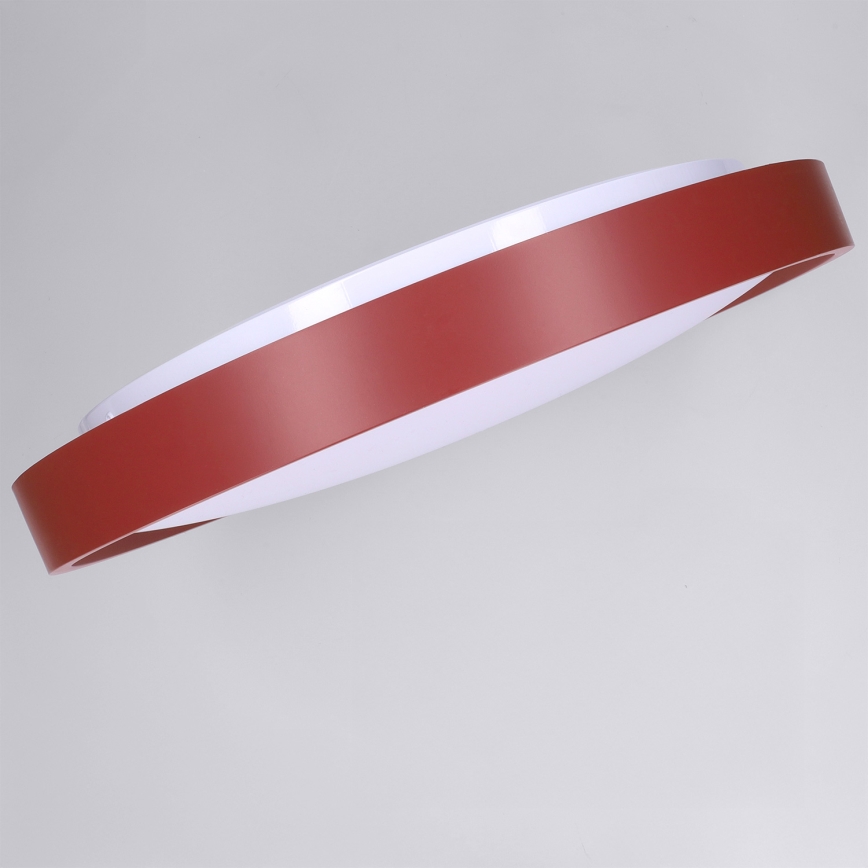 Brilagi - MATTEO LED Dimmable Ceiling Light, 48W (230V), 3000–6500K, Ø41 cm, Red + Remote Control