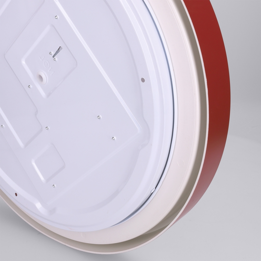 Brilagi - MATTEO LED Dimmable Ceiling Light, 48W (230V), 3000–6500K, Ø41 cm, Red + Remote Control