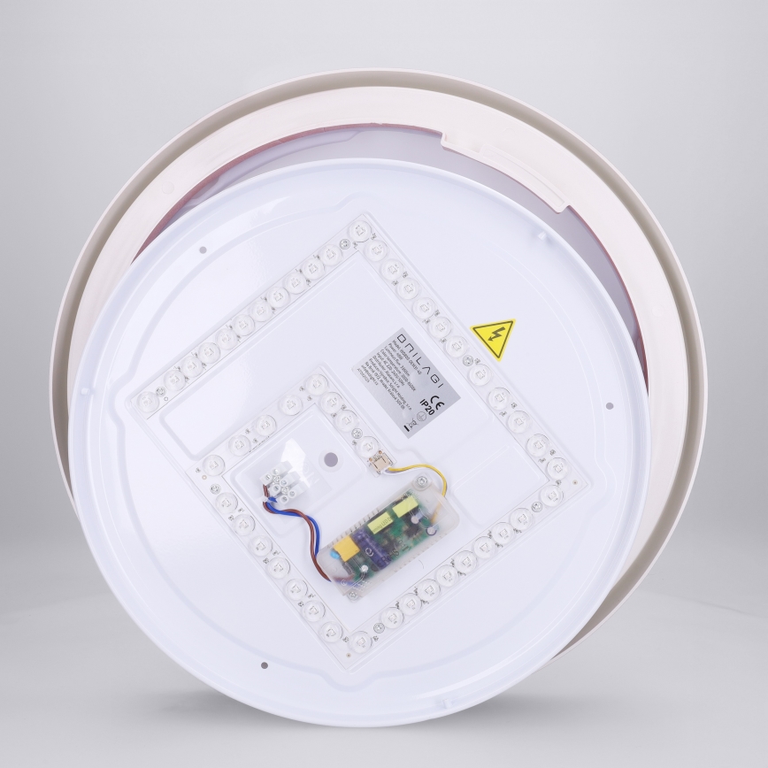 Brilagi - MATTEO LED Dimmable Ceiling Light, 48W (230V), 3000–6500K, Ø41 cm, Red + Remote Control