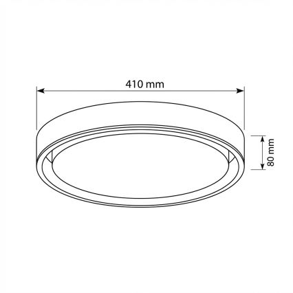 Brilagi - MATTEO LED Dimmable Ceiling Light, 48W (230V), 3000–6500K, Ø41 cm, Red + Remote Control