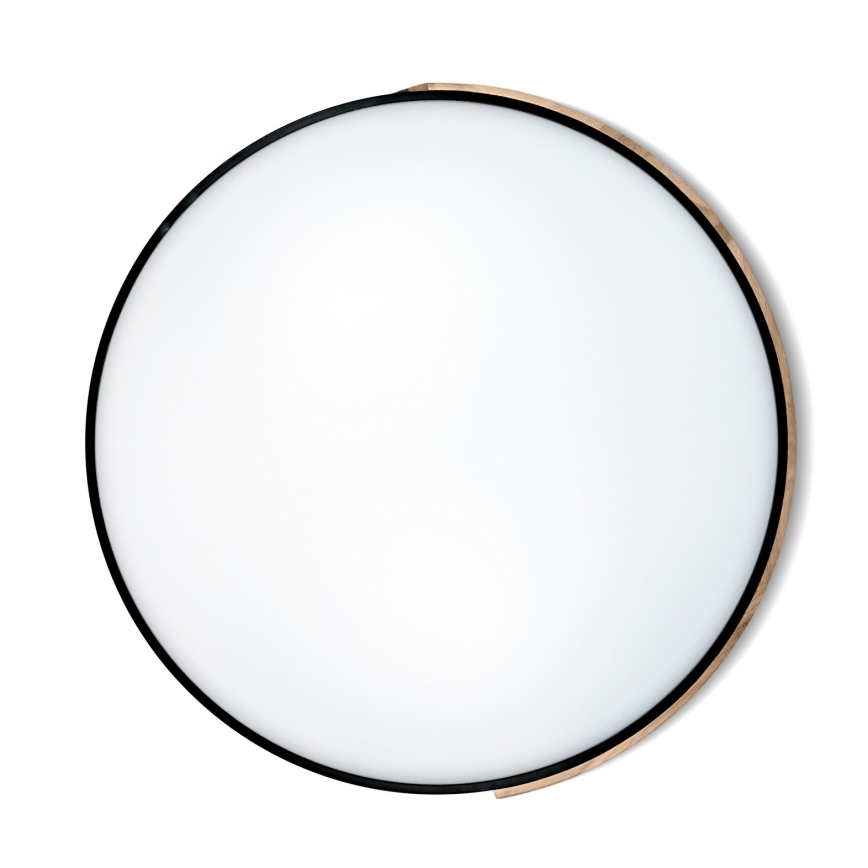 Brilagi - PILANA Dimmable LED Ceiling Light LED/72W/230V 3000-6500K Oak/Black Ø 80 cm + Remote Control