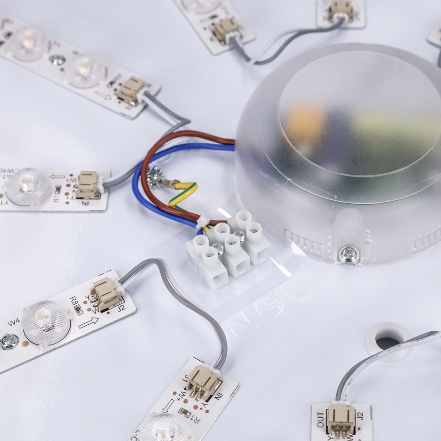 Brilagi - PILANA Dimmable LED Ceiling Light LED/72W/230V 3000-6500K Oak/Black Ø 80 cm + Remote Control