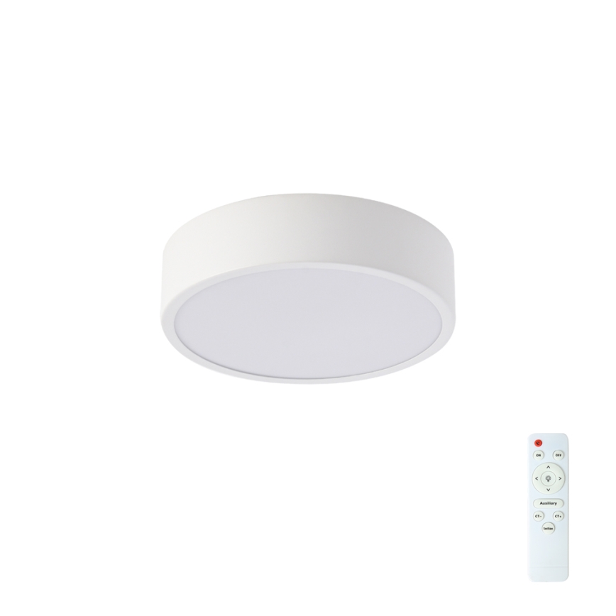 Brilagi - Dimmable LED ceiling light POOL LED/18W/230V 3000-6000K 20 cm white + remote control