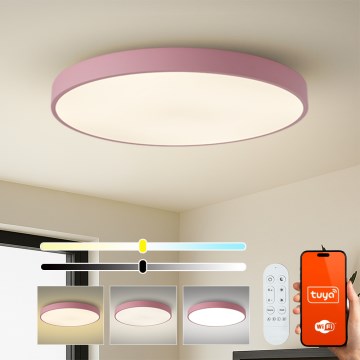 Brilagi - Dimmable LED Fixture POOL SMART LED/128W/230V dia. 100 cm 3000-6000K Wi-Fi Tuya + Remote Control Pink