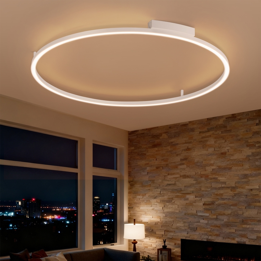 Brilagi - PORTOFINO Dimmable LED Ceiling Light LED/85W/230V 3000-6000K Ø 120 cm White + Remote Control