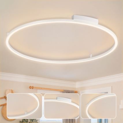 Brilagi - PORTOFINO Dimmable LED Ceiling Light LED/85W/230V 3000-6000K Ø 120 cm White + Remote Control