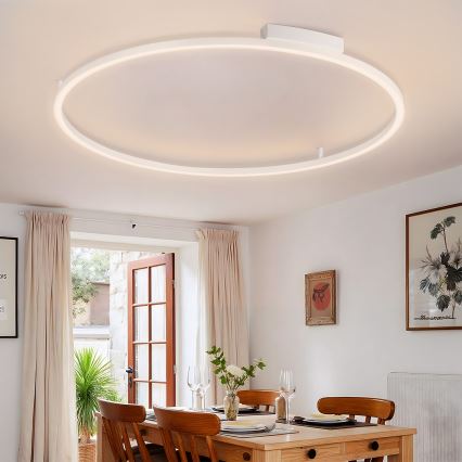 Brilagi - PORTOFINO Dimmable LED Ceiling Light LED/85W/230V 3000-6000K Ø 120 cm White + Remote Control