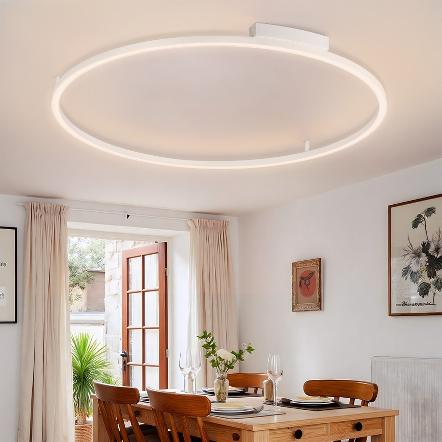 Brilagi - PORTOFINO Dimmable LED Ceiling Light LED/85W/230V 3000-6000K Ø 120 cm White + Remote Control