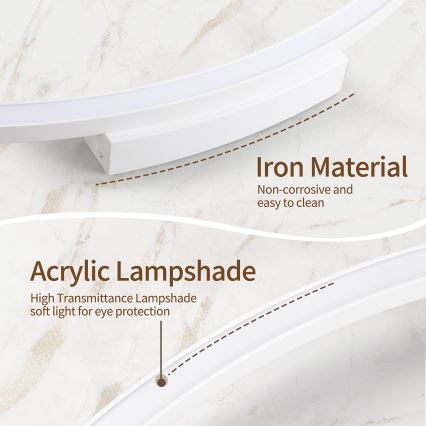 Brilagi - PORTOFINO Dimmable LED Ceiling Light LED/85W/230V 3000-6000K Ø 120 cm White + Remote Control