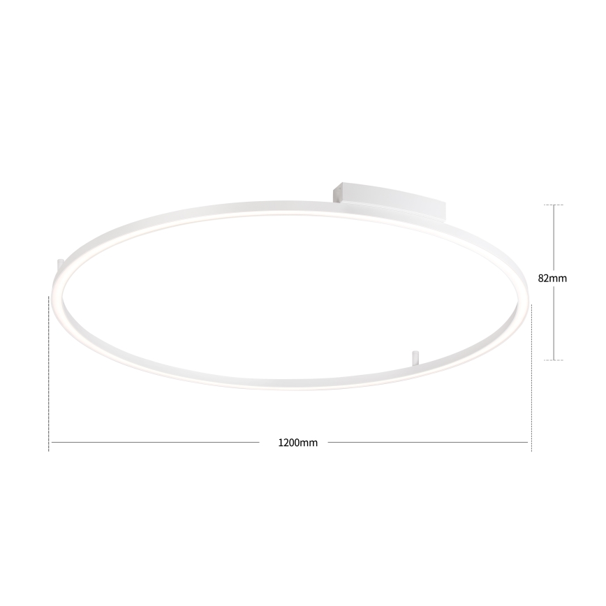 Brilagi - PORTOFINO Dimmable LED Ceiling Light LED/85W/230V 3000-6000K Ø 120 cm White + Remote Control