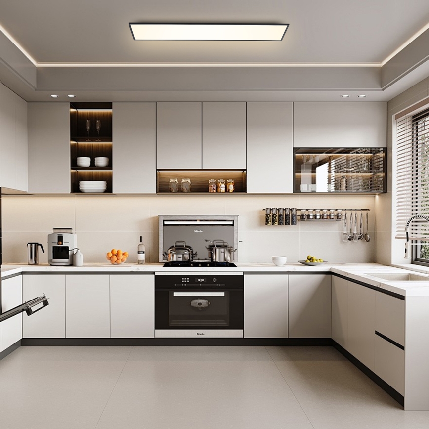 Brilagi - Dimmable SLIMFRAME LED ceiling light LED/58W/230V 120x30 cm 3000-6000K black + remote control