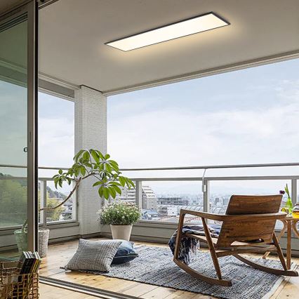 Brilagi - Dimmable SLIMFRAME LED ceiling light LED/58W/230V 120x30 cm 3000-6000K black + remote control