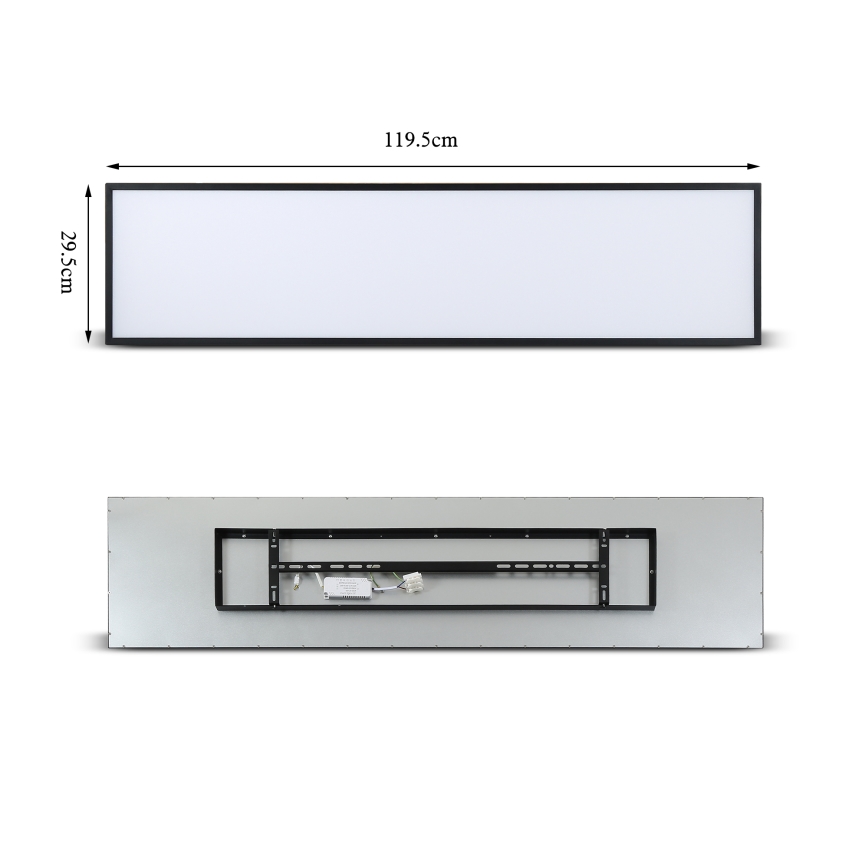 Brilagi - Dimmable SLIMFRAME LED ceiling light LED/58W/230V 120x30 cm 3000-6000K black + remote control