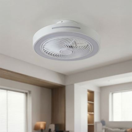 Brilagi - LED Dimmable Ceiling Light with Fan LED/38W/230V 3000-6500K 3000-6500K diam. 46 cm white + remote control