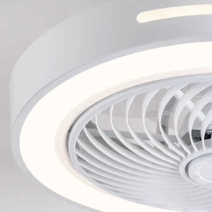 Brilagi - LED Dimmable Ceiling Light with Fan LED/38W/230V 3000-6500K 3000-6500K diam. 46 cm white + remote control