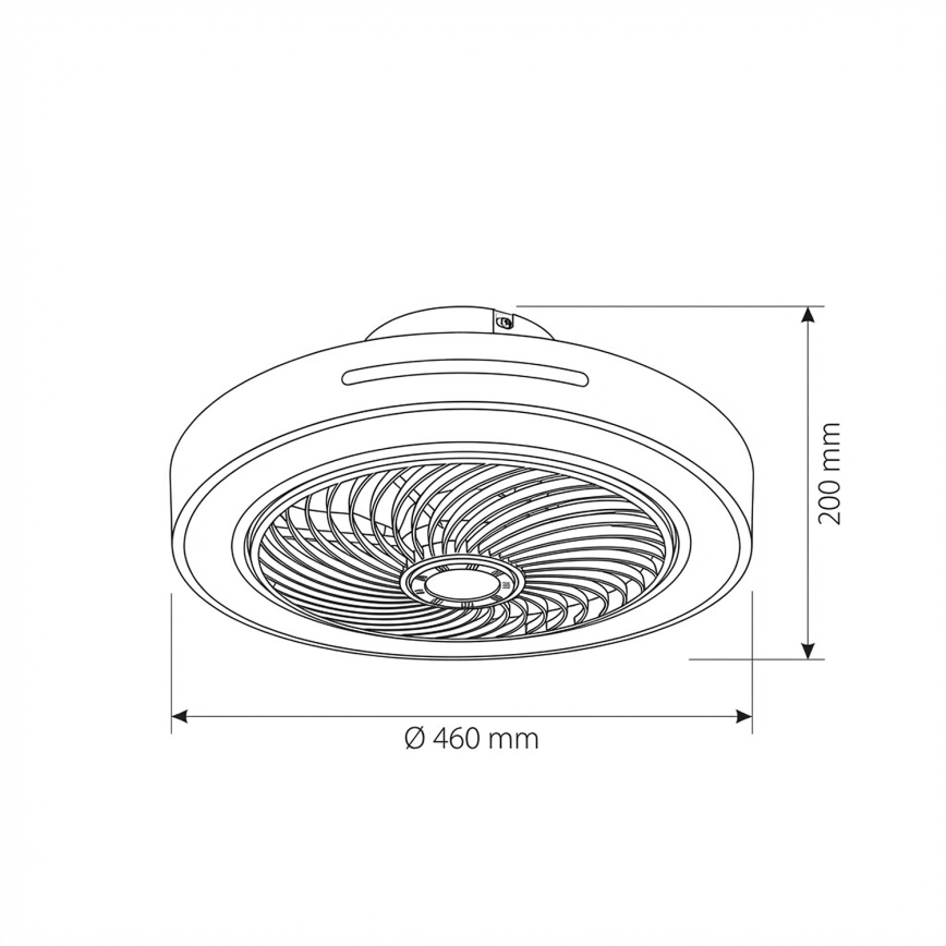 Brilagi - LED Dimmable Ceiling Light with Fan LED/38W/230V 3000-6500K 3000-6500K diam. 46 cm white + remote control