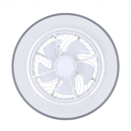 Brilagi - Dimmable LED ceiling light with integrated fan LED/38W/230V 3000-6500K Ø 50 cm gray + remote control