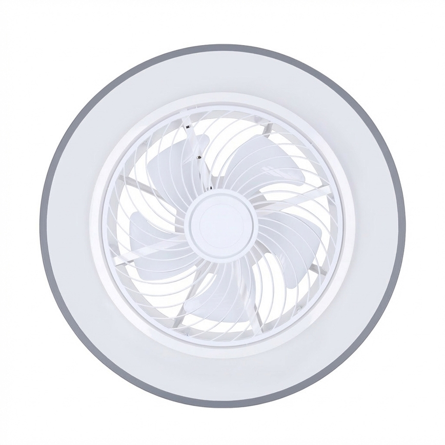 Brilagi - Dimmable LED ceiling light with integrated fan LED/38W/230V 3000-6500K Ø 50 cm gray + remote control