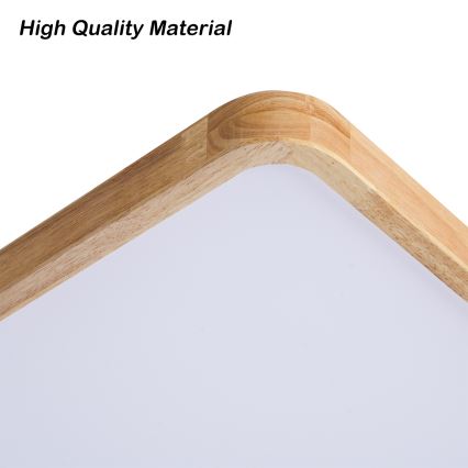 BRILAGI - WOODLINE SQUARE LED Dimmable Ceiling Light LED/80W/230V 3000-6000K Oak 60x60 cm + Remote Control