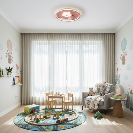 Brilagi - Dimmable LED Kids' Ceiling Light BUNNY LED/83W/230V 3000-6000K Ø49 cm + Remote Control